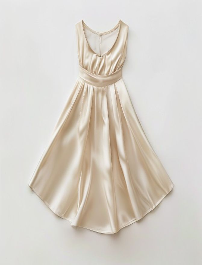 Silk midi dress
