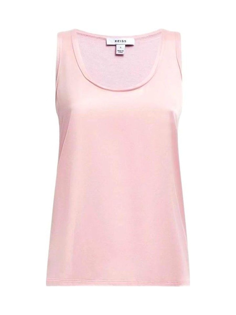 Pale pink silk vest